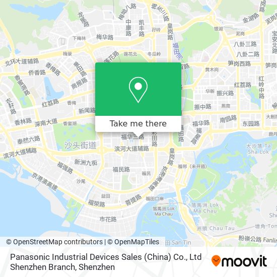 Panasonic Industrial Devices Sales (China) Co., Ltd Shenzhen Branch map