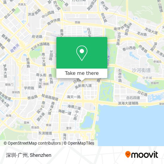 深圳-广州 map
