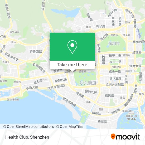 Health Club map