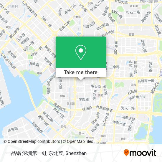 一品锅 深圳第一蛙 东北菜 map