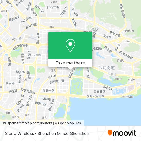 Sierra Wireless - Shenzhen Office map