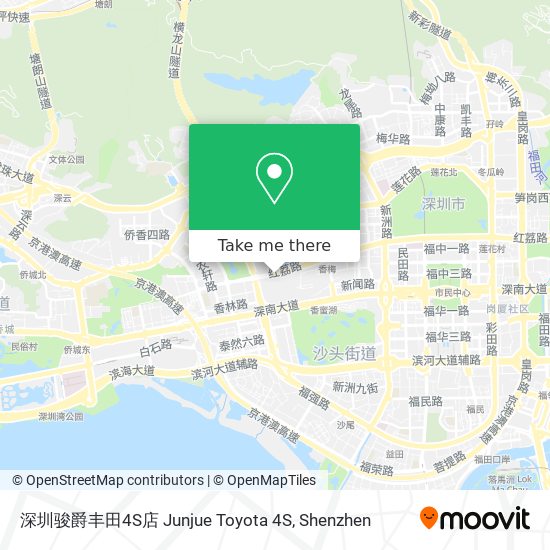 深圳骏爵丰田4S店 Junjue Toyota 4S map