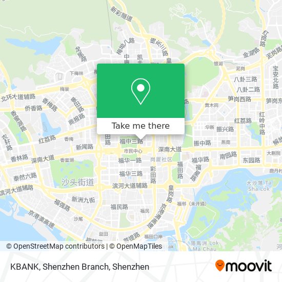 KBANK, Shenzhen Branch map
