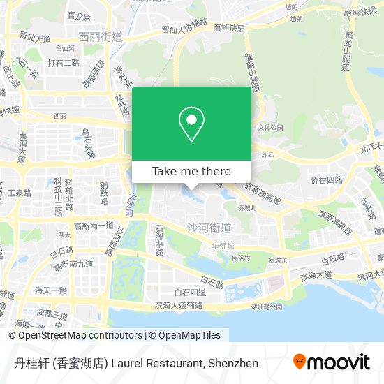 丹桂轩 (香蜜湖店) Laurel Restaurant map