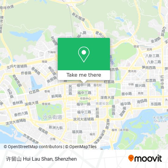 许留山 Hui Lau Shan map