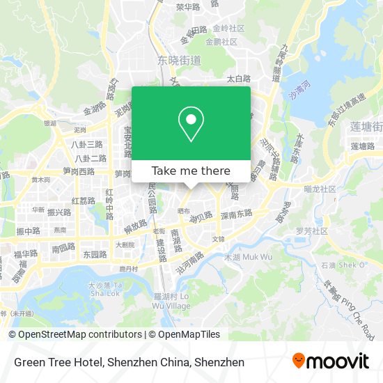 Green Tree Hotel, Shenzhen China map