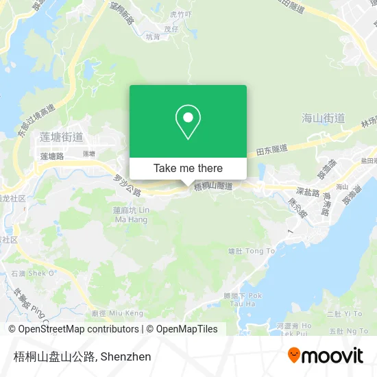 梧桐山盘山公路 map
