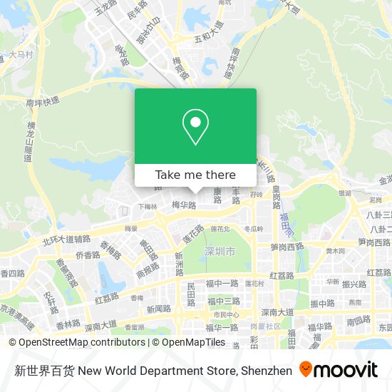 新世界百货 New World Department Store map