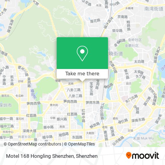Motel 168 Hongling Shenzhen map
