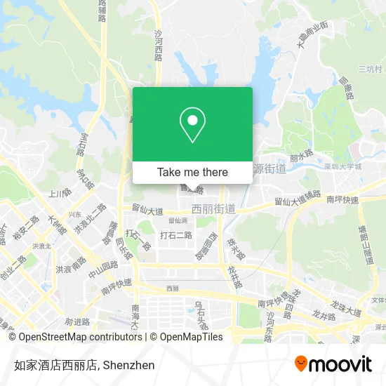 如家酒店西丽店 map
