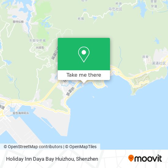 Holiday Inn Daya Bay Huizhou map