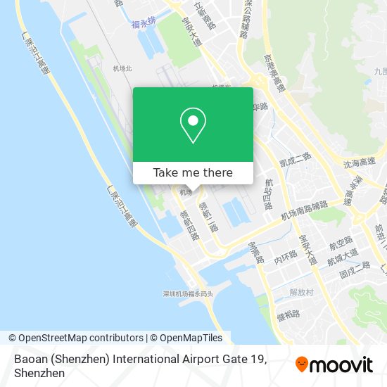 Baoan (Shenzhen) International Airport Gate 19 map