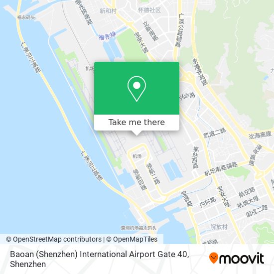 Baoan (Shenzhen) International Airport Gate 40 map