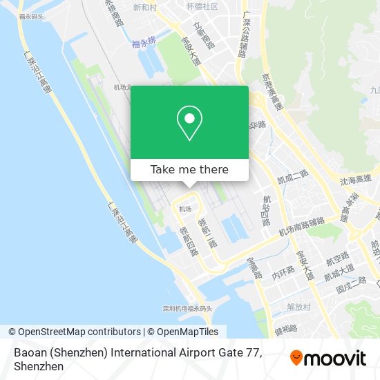 Baoan (Shenzhen) International Airport Gate 77 map