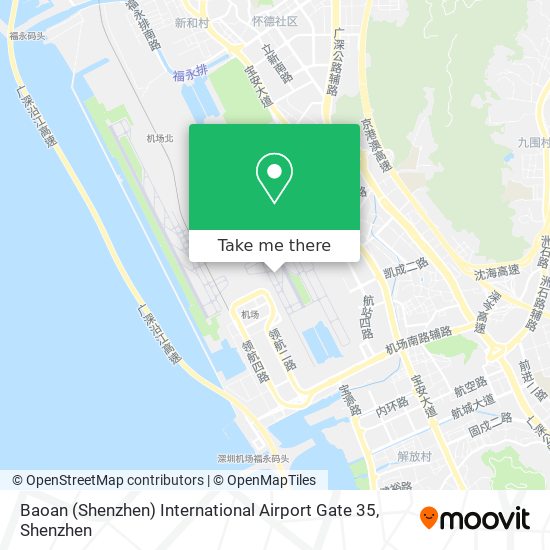 Baoan (Shenzhen) International Airport Gate 35 map