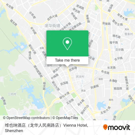 维也纳酒店（龙华人民南路店）Vienna Hotel map