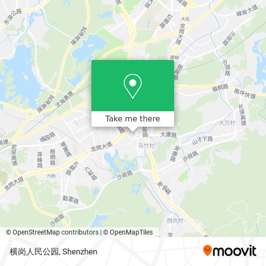 横岗人民公园 map