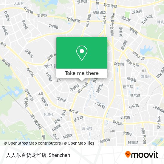 人人乐百货龙华店 map