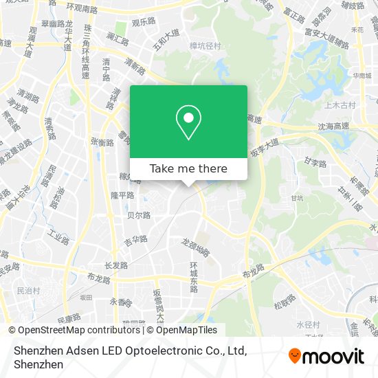 Shenzhen Adsen LED Optoelectronic Co., Ltd map