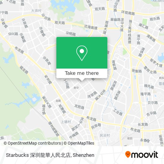 Starbucks 深圳龍華人民北店 map