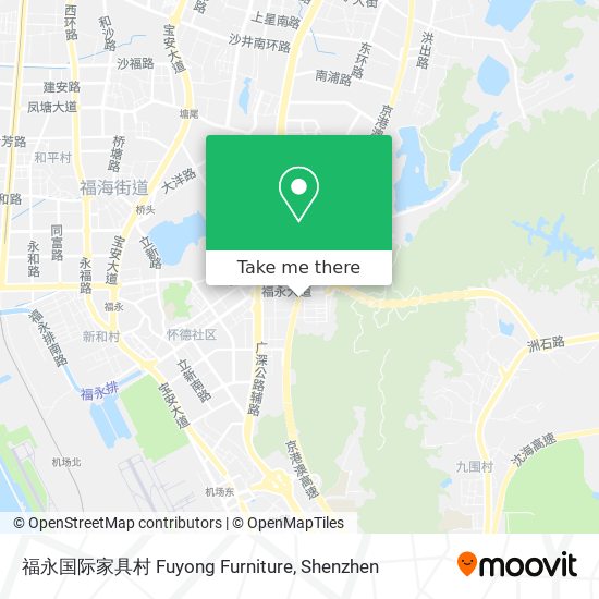 福永国际家具村 Fuyong Furniture map