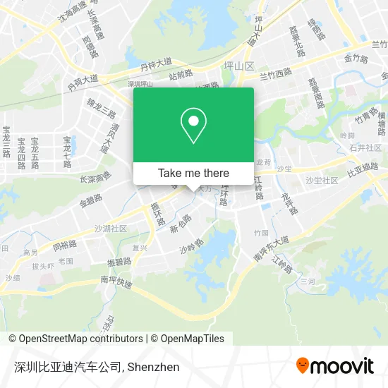 深圳比亚迪汽车公司 map