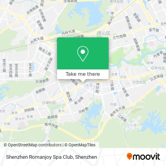 Shenzhen Romanjoy Spa Club map