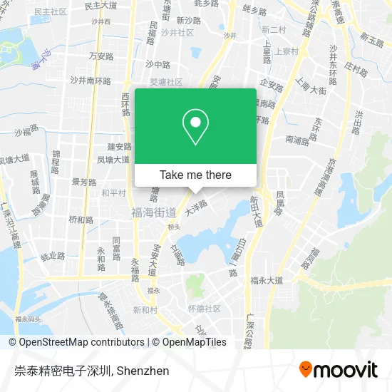 崇泰精密电子深圳 map