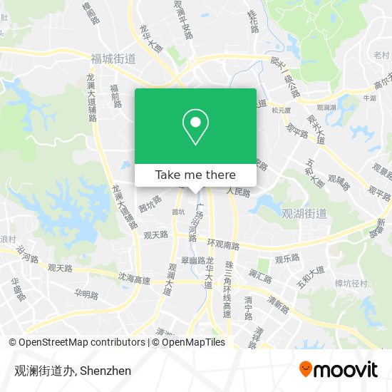 观澜街道办 map
