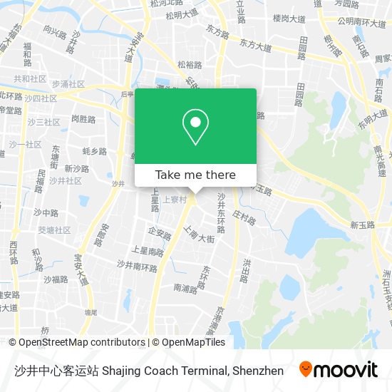 沙井中心客运站 Shajing Coach Terminal map