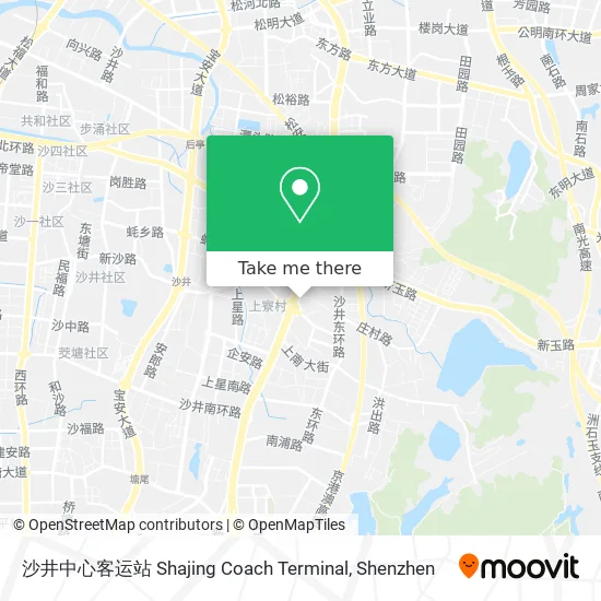 沙井中心客运站 Shajing Coach Terminal map