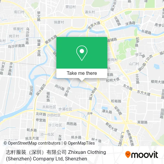 志軒服裝（深圳）有限公司 Zhixuan Clothing (Shenzhen) Company Ltd map