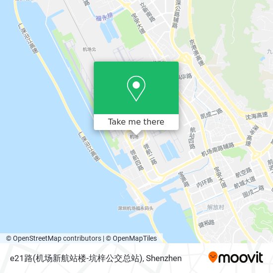 e21路(机场新航站楼-坑梓公交总站) map