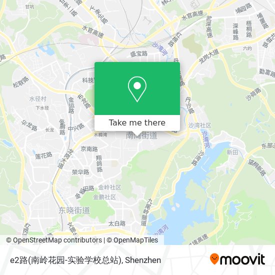 e2路(南岭花园-实验学校总站) map