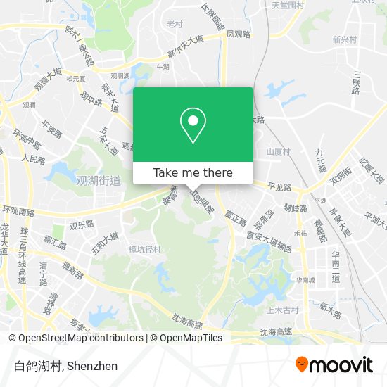 白鸽湖村 map