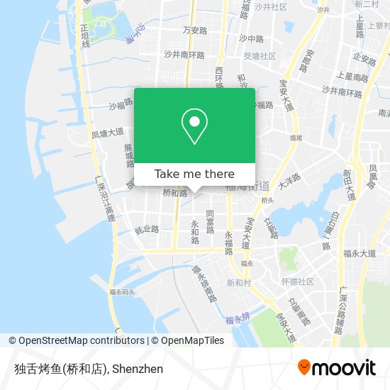 独舌烤鱼(桥和店) map