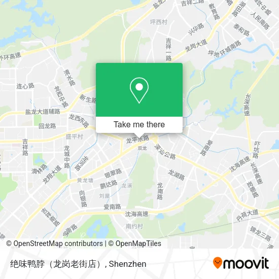 绝味鸭脖（龙岗老街店） map