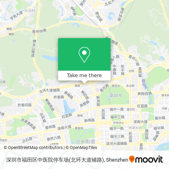 深圳市福田区中医院停车场(北环大道辅路) map