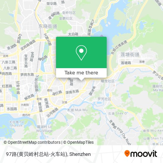 97路(黄贝岭村总站-火车站) map