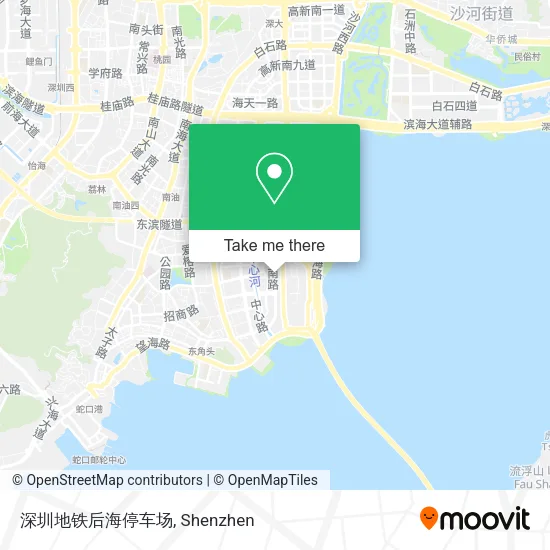 深圳地铁后海停车场 map