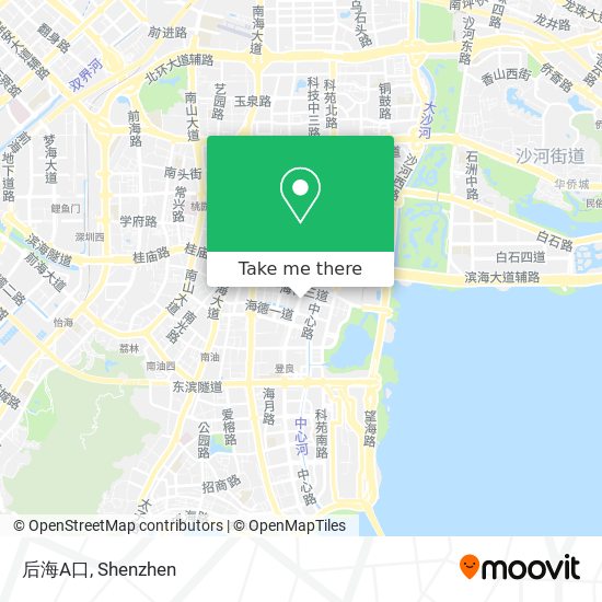 后海A口 map