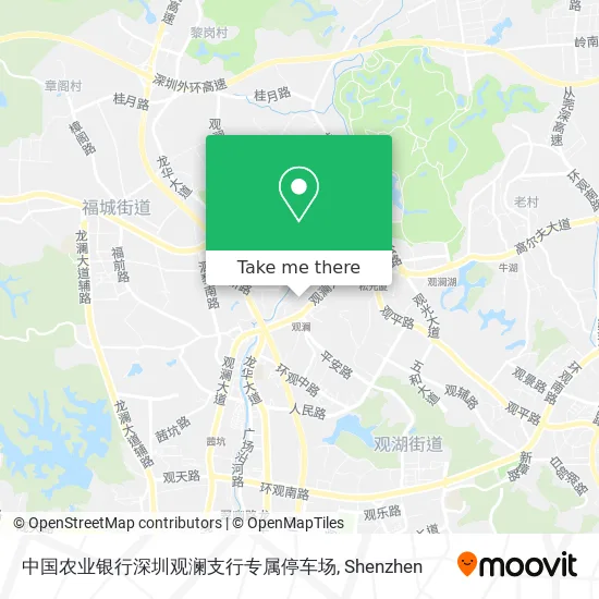 中国农业银行深圳观澜支行专属停车场 map