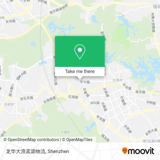 龙华大浪孟源物流 map