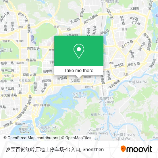 岁宝百货红岭店地上停车场-出入口 map
