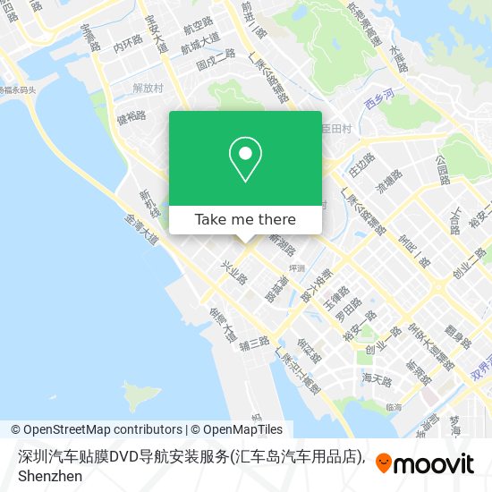 深圳汽车贴膜DVD导航安装服务(汇车岛汽车用品店) map