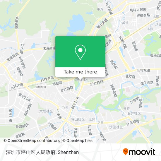 深圳市坪山区人民政府 map
