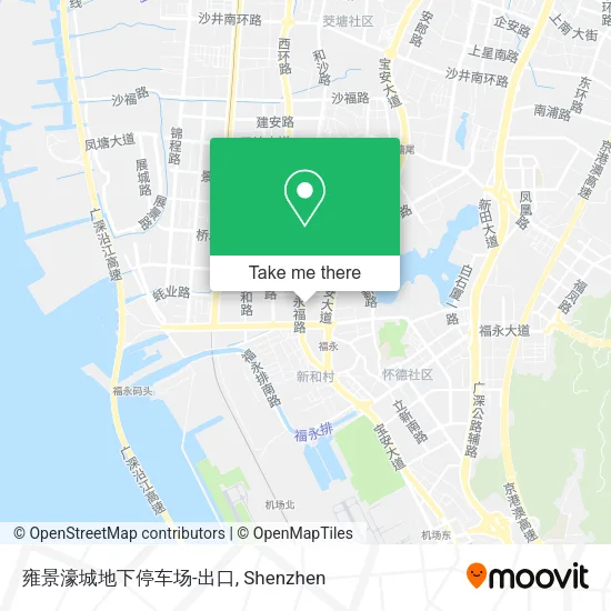 雍景濠城地下停车场-出口 map
