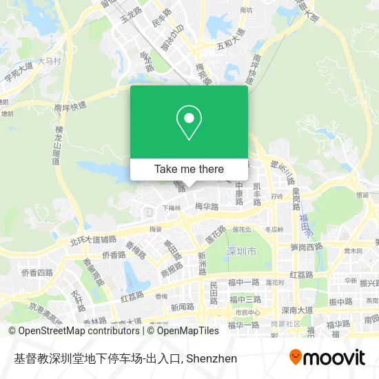 基督教深圳堂地下停车场-出入口 map
