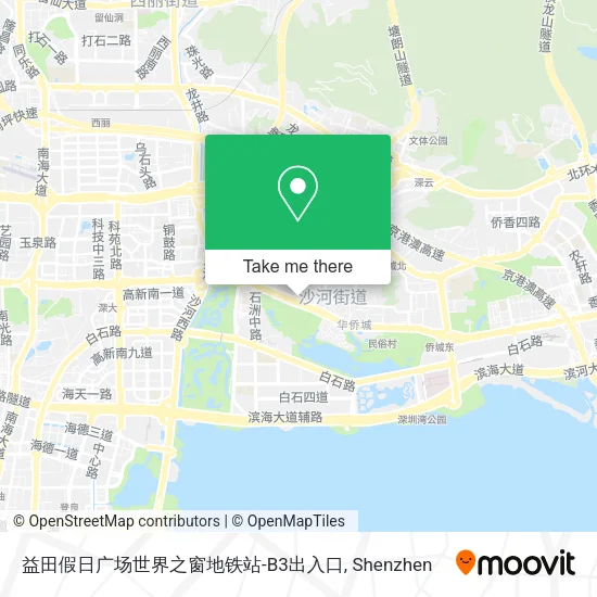 益田假日广场世界之窗地铁站-B3出入口 map