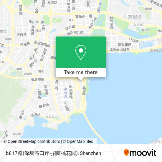 b817路(深圳湾口岸-招商桃花园) map